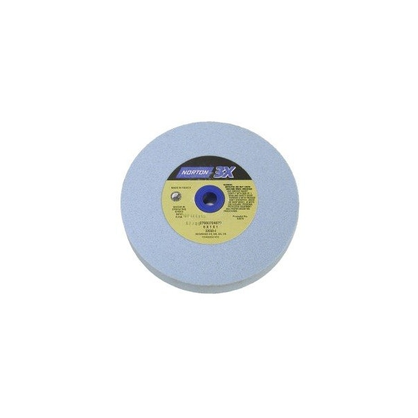 Norton Co Bench & Pedestal Wheel, High Speed, 3X Blue Ceramic Alumina K-Grade, Size: 6in. x 1in. x 1in. 076607-05413 - main